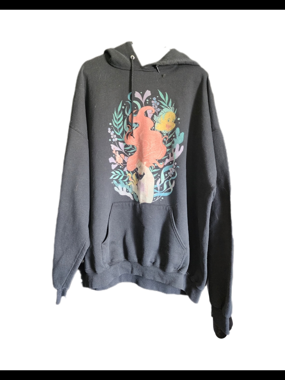 Disney Black Hoodie with Ariel Graphic